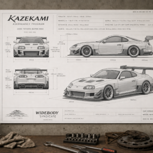 2000 Toyota Supra Mk4 Kazekami Ascendancy Program Blueprint Poster