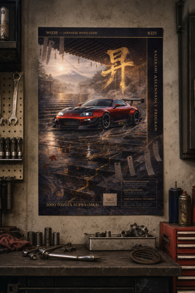 2000 Toyota Supra Mk4 Kazekami Ascendancy Program Collectible Poster