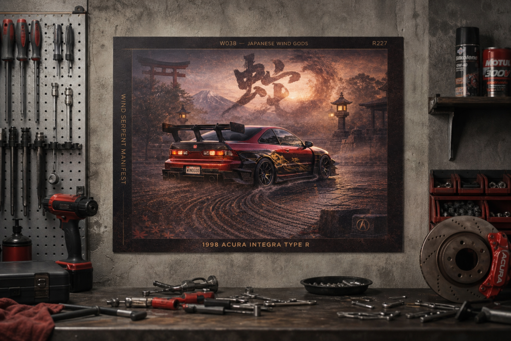 1998 Acura Integra Type R Wind Serpent Manifest Collectible Poster