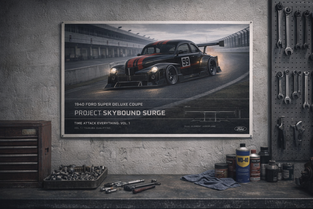 1940 Ford Super Deluxe Coupe Project Skybound Surge Collectible Poster