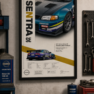 2001 Nissan Sentra SE Thunder Slash Protocol Framed Collectible Poster