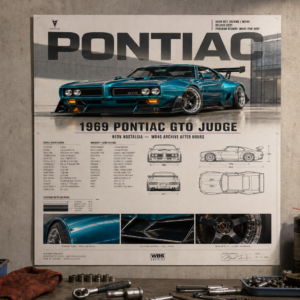 1969 Pontiac GTO Judge Neon Nostalgia Collectible Poster