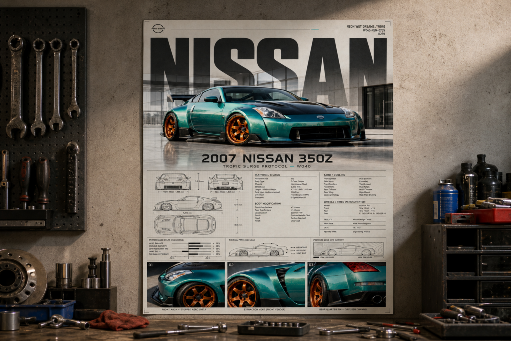 2007 Nissan 350Z Tropic Surge Protocol Collectible Poster