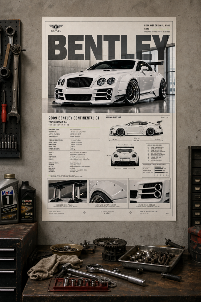 2009 Bentley Continental GT Tokyo Curtain Call Collectible Poster