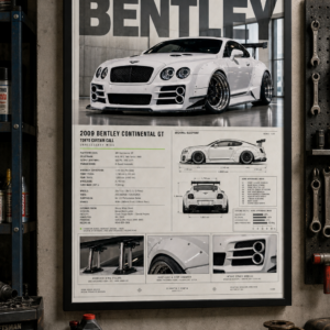 2009 Bentley Continental GT Tokyo Curtain Call Framed Collectible Poster