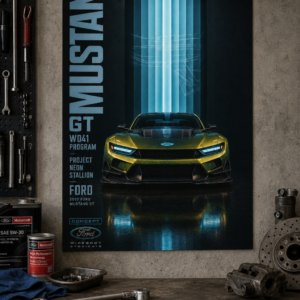 2007 Ford Mustang GT Project Neon Stallion Collectible Poster