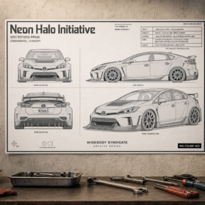 2011 Toyota Prius Neon Halo Initiative Collectible Poster
