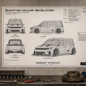 2012 Ford Transit Connect Cargo Van Quantum Hauler Revelation Blueprint Poster