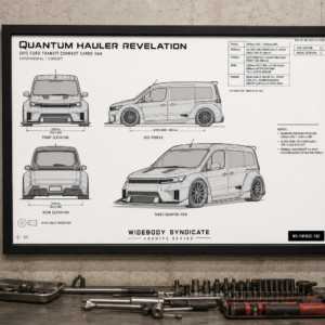 2012 Ford Transit Connect Cargo Van Quantum Hauler Revelation Framed Collectible Poster