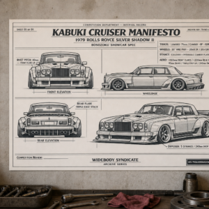 1979 Rolls Royce Silver Shadow II Kabuki Cruiser Manifesto Blueprint Poster
