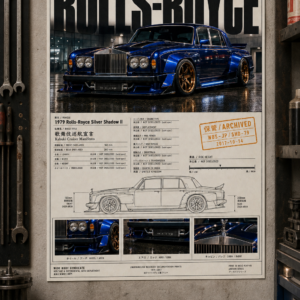 1979 Rolls Royce Silver Shadow II Kabuki Cruiser Manifesto Collectible Poster
