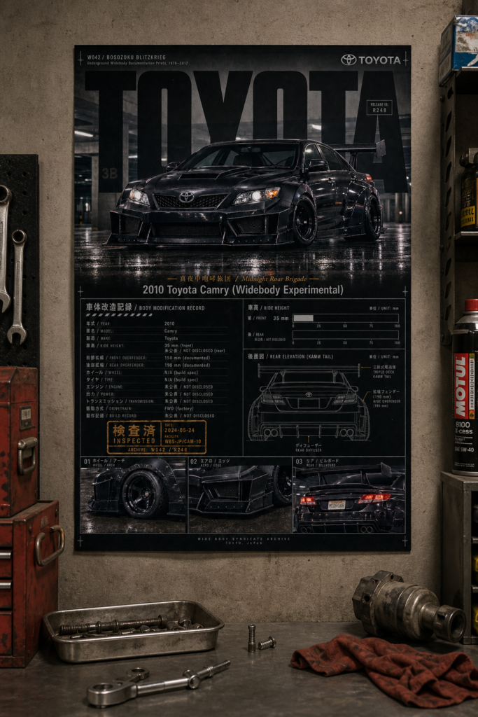 2010 Toyota Camry Midnight Roar Brigade Collectible Poster