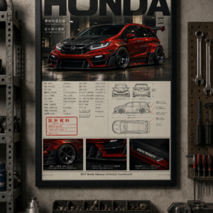 2017 Honda Odyssey Crimson Komainu Division Framed Collectible Poster