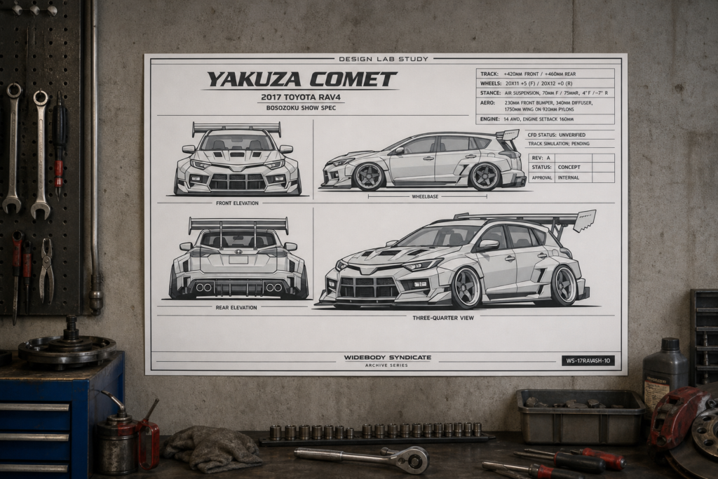 2017 Toyota RAV4 Yakuza Comet Blueprint Poster