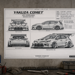 2017 Toyota RAV4 Yakuza Comet Blueprint Poster