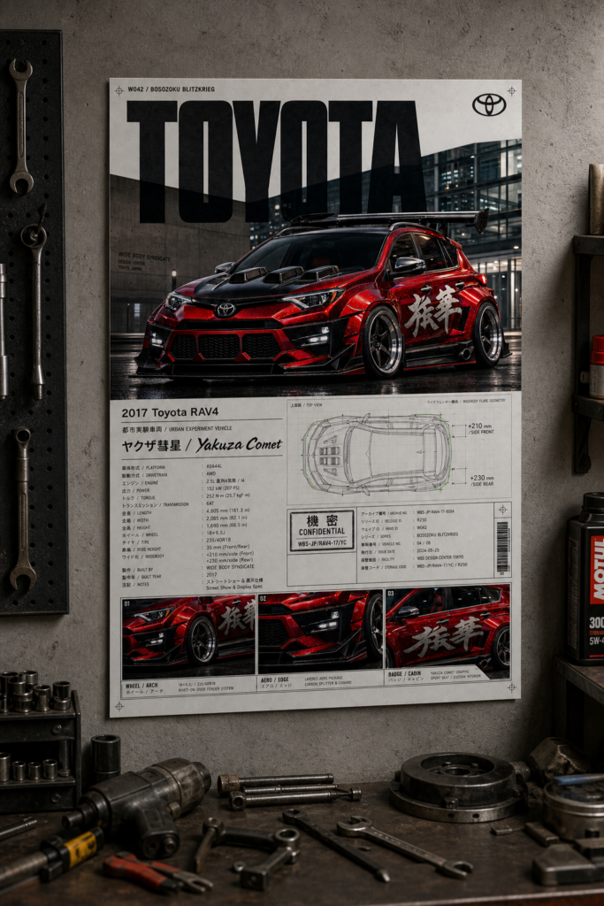 2017 Toyota RAV4 Yakuza Comet Collectible Poster