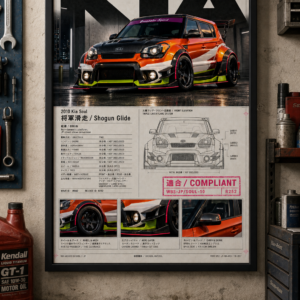 2010 Kia Soul Shogun Glide Framed Collectible Poster
