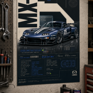 1990 Mazda MX-5 Miata Quantum Apex GT5 Collectible Poster
