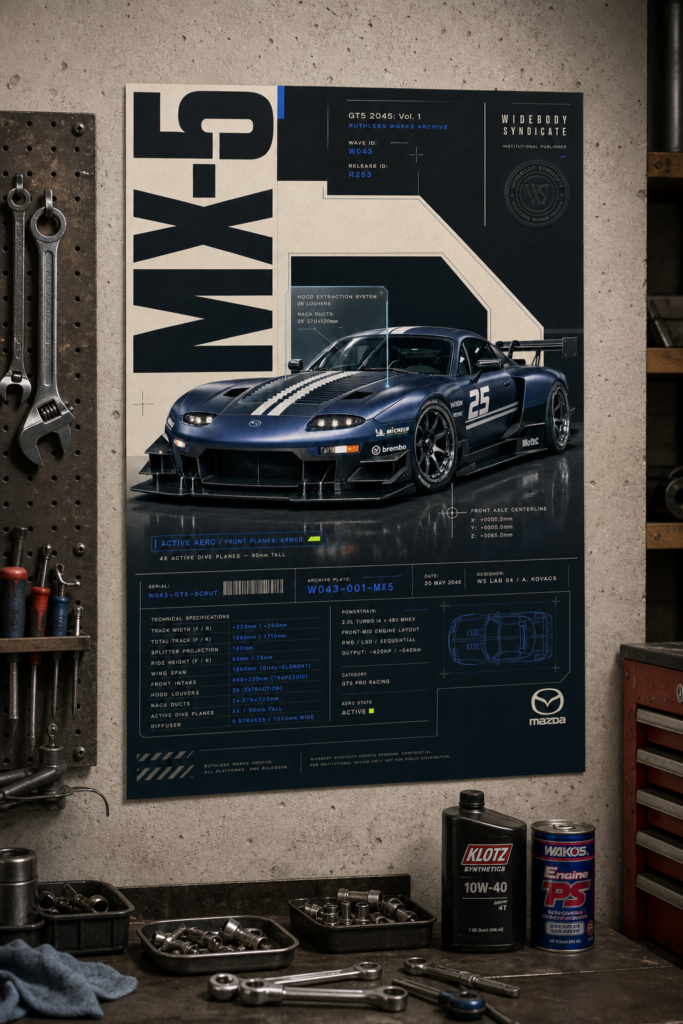 1990 Mazda MX-5 Miata Quantum Apex GT5 Collectible Poster
