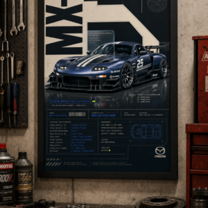 1990 Mazda MX-5 Miata Quantum Apex GT5 Framed Collectible Poster