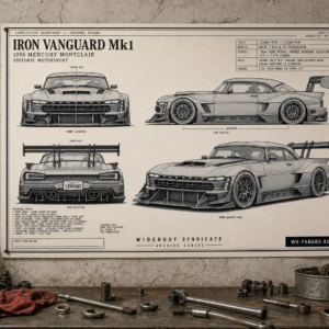 1956 Mercury Montclair Iron Vanguard Mk1 Blueprint Poster