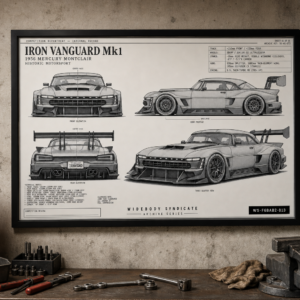 1956 Mercury Montclair Iron Vanguard Mk1 Framed Blueprint Poster