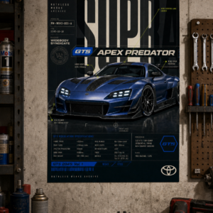 2000 Toyota Supra Mk4 GT5 Apex Predator Collectible Poster