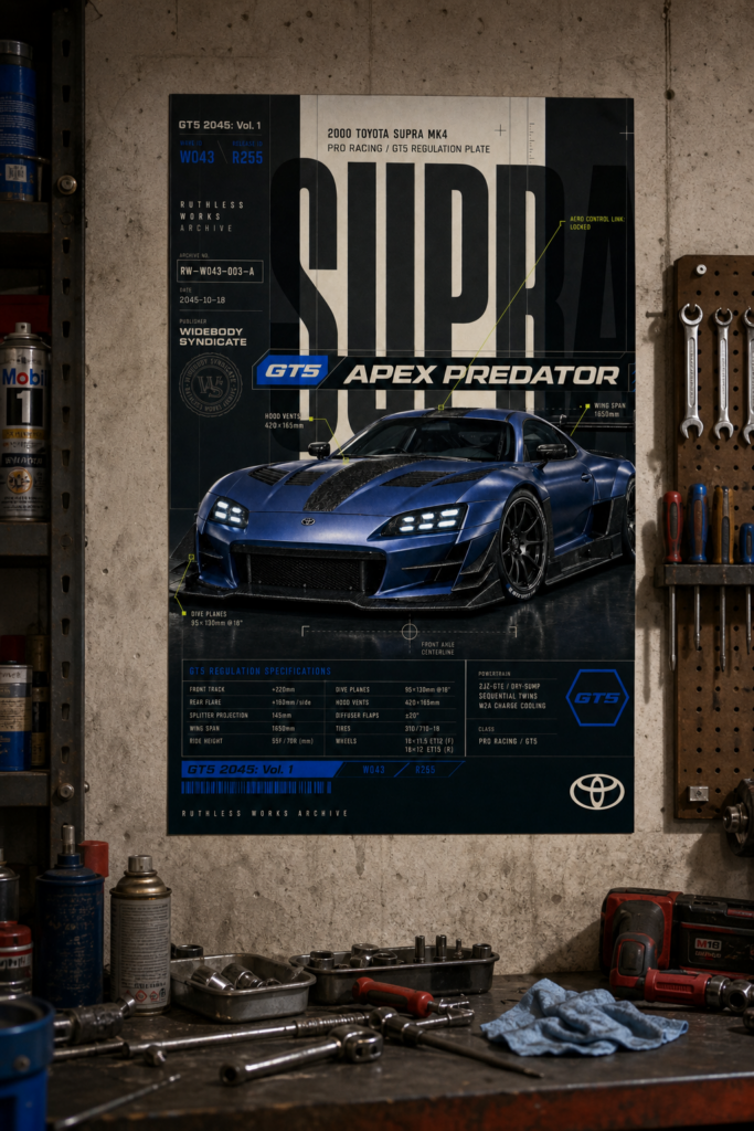 2000 Toyota Supra Mk4 GT5 Apex Predator Collectible Poster