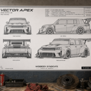 2006 Scion xB Vector Apex Blueprint Poster