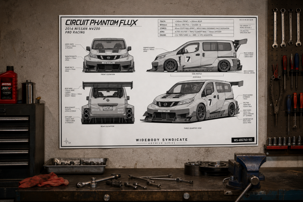 2014 Nissan NV200 Circuit Phantom Flux Collectible Poster