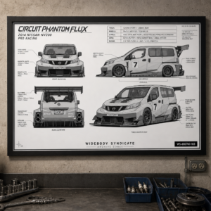 2014 Nissan NV200 Circuit Phantom Flux Framed Collectible Poster