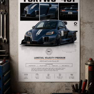 2010 Smart Fortwo Cabrio 451 Longtail Velocity Program Collectible Poster