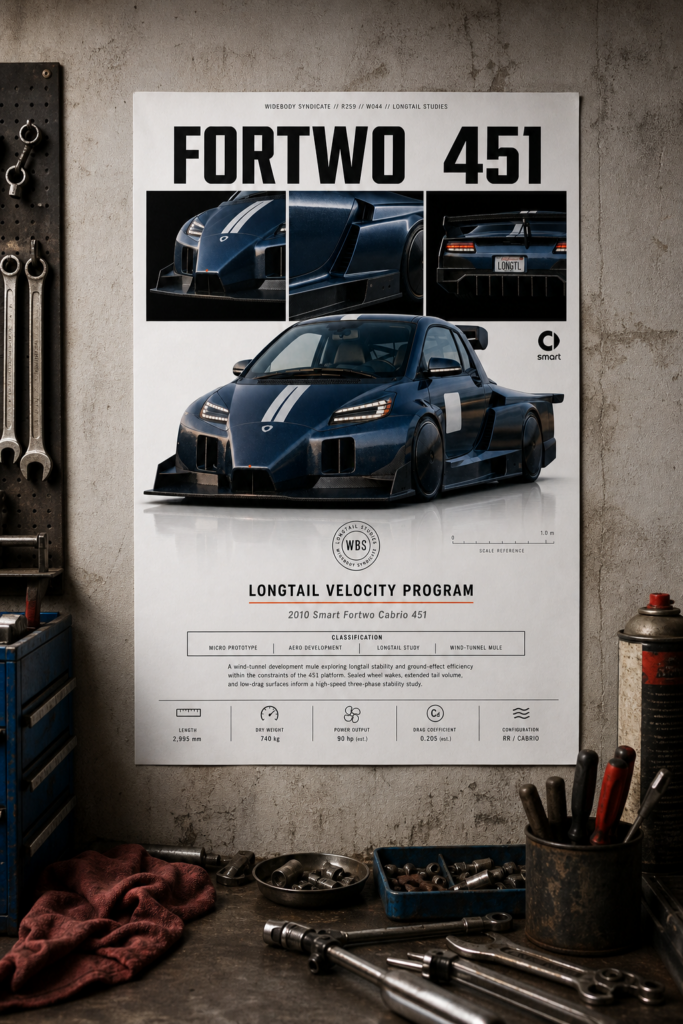 2010 Smart Fortwo Cabrio 451 Longtail Velocity Program Collectible Poster