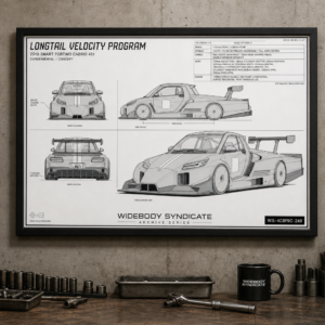 2010 Smart Fortwo Cabrio 451 Longtail Velocity Program Framed Blueprint Poster