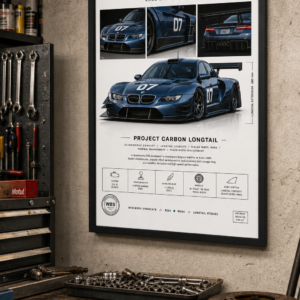 2008 BMW 328i E90 Project Carbon Longtail Framed Collectible Poster