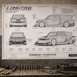 2003 Honda Element Longtail Element C-Study Blueprint Poster