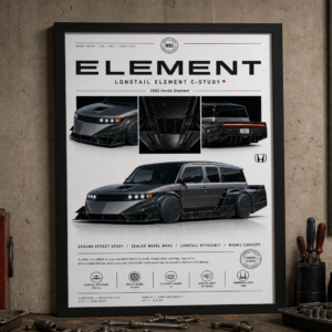 2003 Honda Element Longtail Element C-Study Framed Collectible Poster