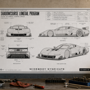 2022 Hyundai Santa Cruz Shadowcourse Longtail Program Blueprint Poster