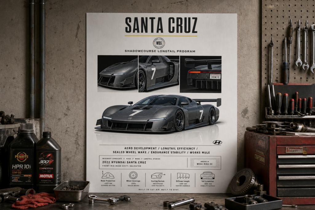 2022 Hyundai Santa Cruz Shadowcourse Longtail Program Collectible Poster