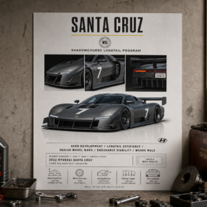 2022 Hyundai Santa Cruz Shadowcourse Longtail Program Collectible Poster