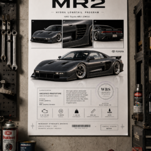 1992 Toyota MR2 Hydra Longtail Program Collectible Poster