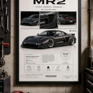 1992 Toyota MR2 Hydra Longtail Program Framed Collectible Poster