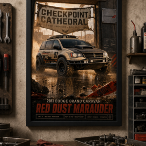 2013 Dodge Grand Caravan Red Dust Marauder Framed Collectible Poster