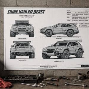 2009 Lexus RX350 Dune Hauler Beast Blueprint Poster