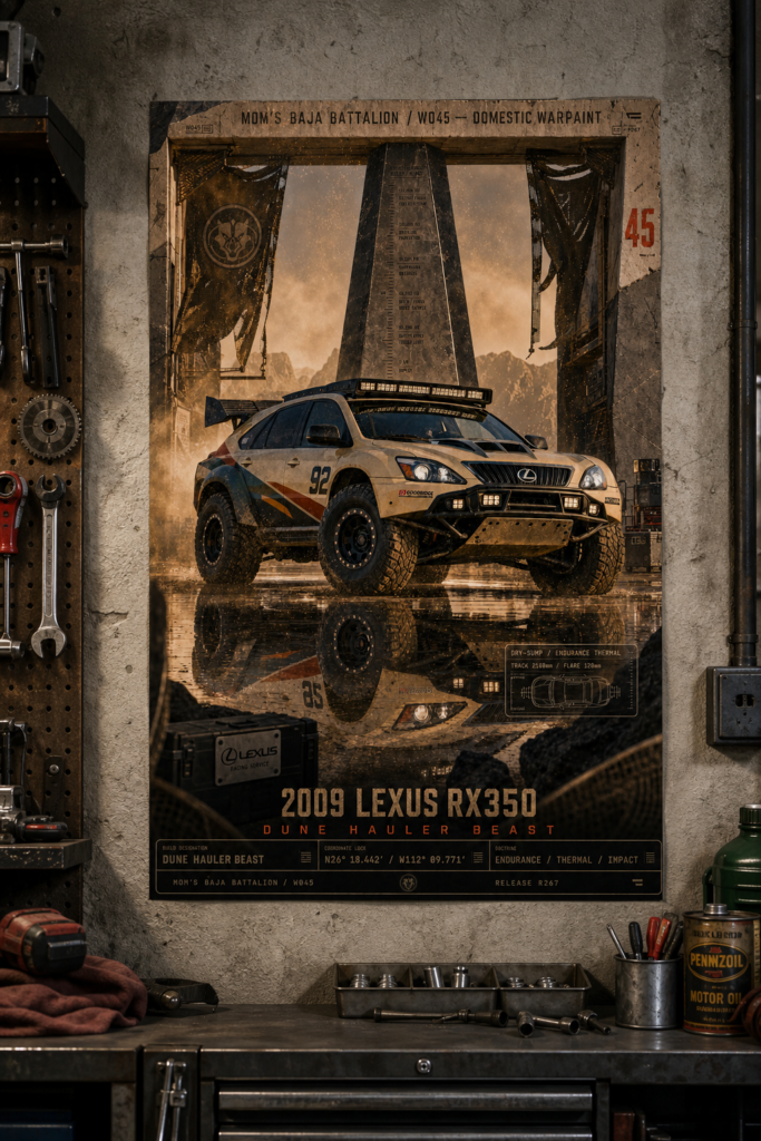 2009 Lexus RX350 Dune Hauler Beast Collectible Poster