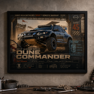 2017 Nissan Rogue Dune Commander Framed Collectible Poster