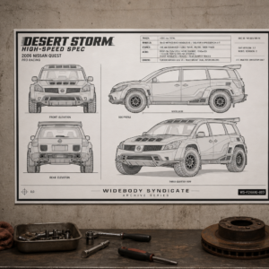 2006 Nissan Quest Desert Storm High-Speed Spec Blueprint Poster