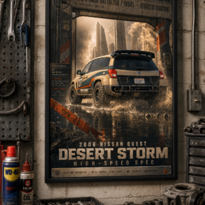 2006 Nissan Quest Desert Storm High-Speed Spec Framed Collectible Poster