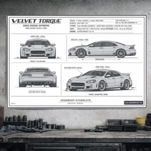 2002 Dodge Intrepid Velvet Torque Edition Blueprint Poster