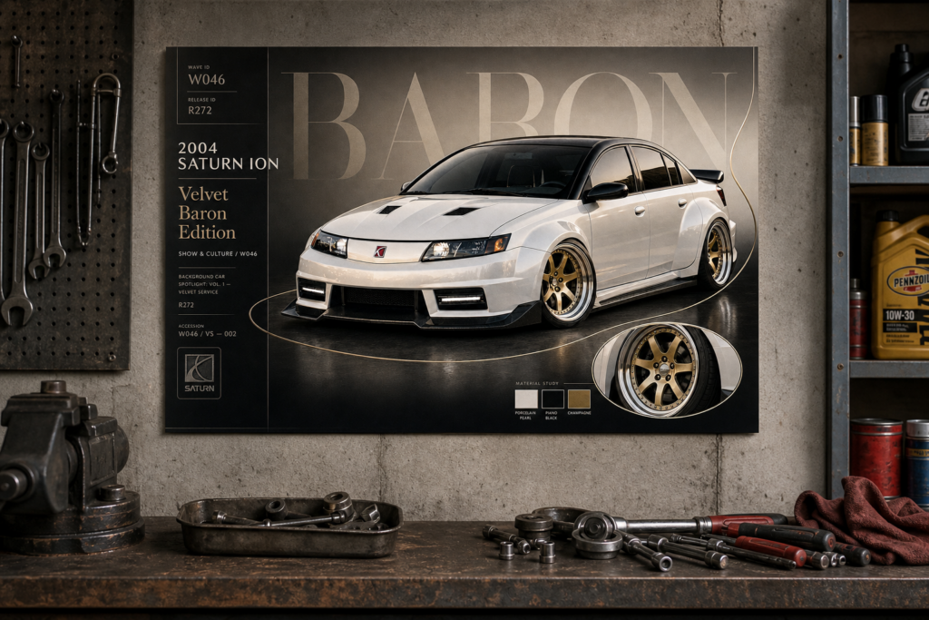 2004 Saturn Ion Velvet Baron Edition Collectible Poster